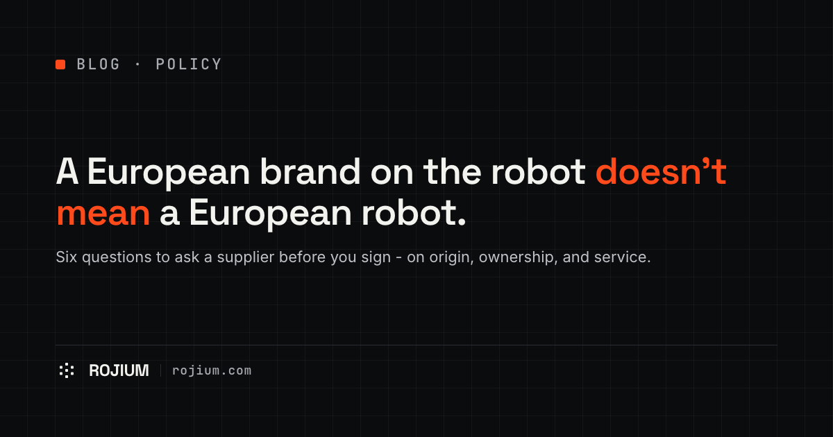 Different flag, same robot? A buyer’s checklist for robots sold under a local brand